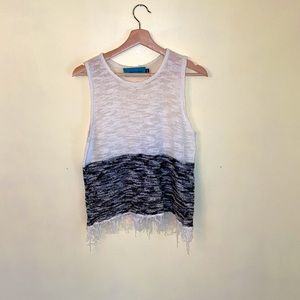 Fringe multicolored breezy top